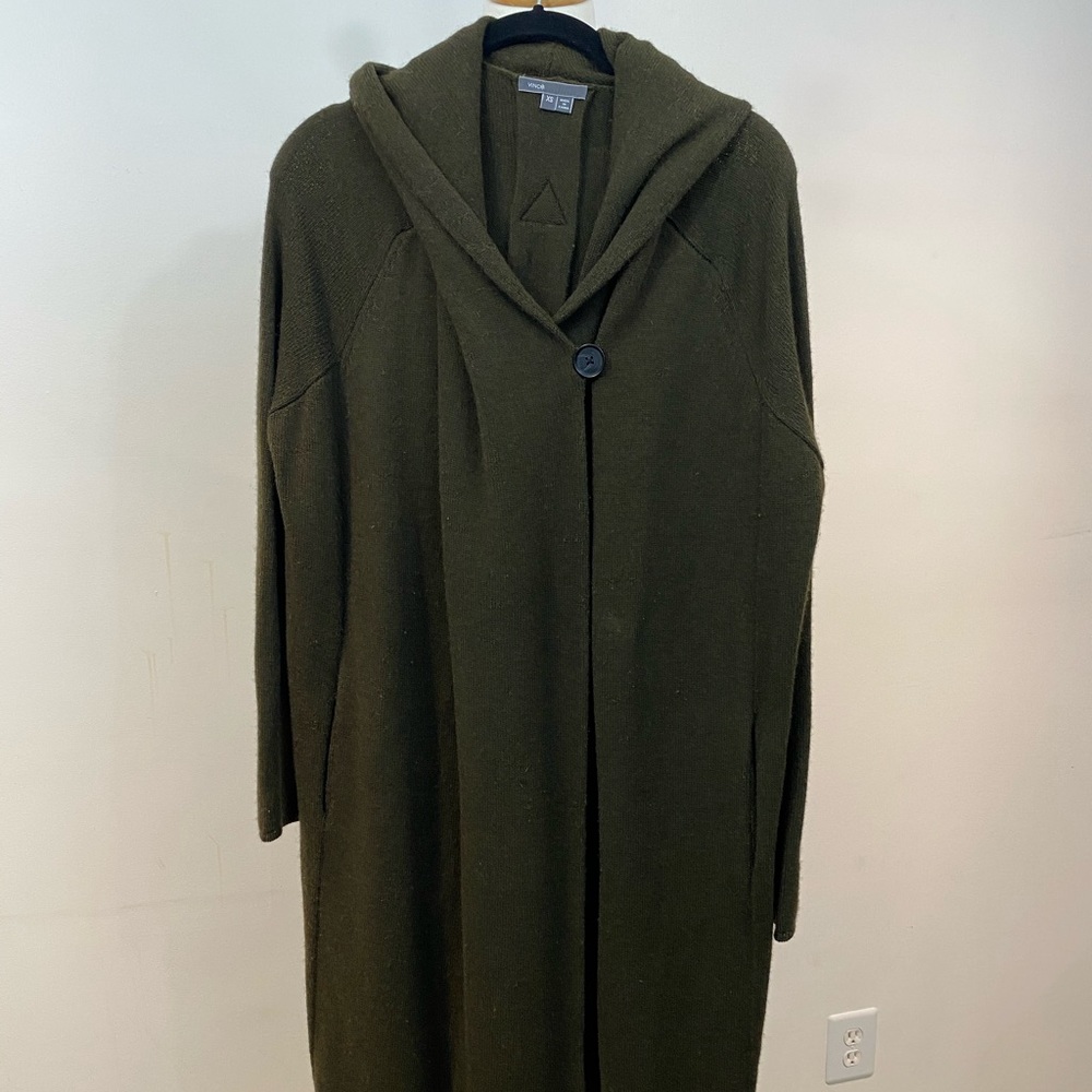Vince Yak/Wool Army Green Cardigan